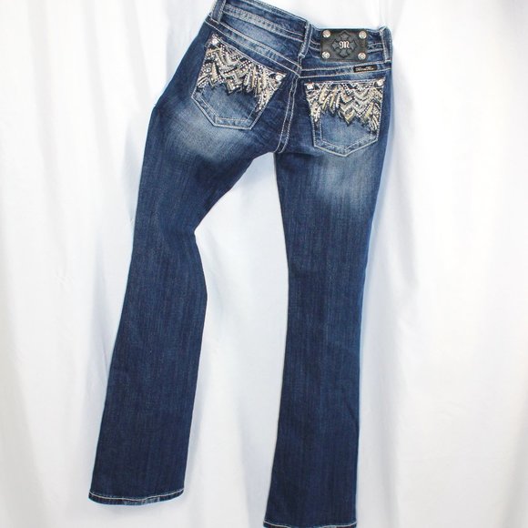 Miss Me Denim - Miss Me Embellished Bling Signature Boot Cut Jean, Size 25 (28/34)